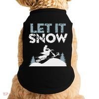 Snowbike Let It Snow Winter Mountain Adventure Doggie Tank thumb 0