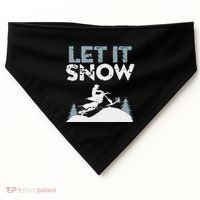 Snowbike Let It Snow Winter Mountain Adventure USA-Made Doggie Bandana thumb 0