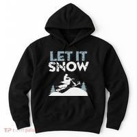 Snowbike Let It Snow Winter Mountain Adventure Hoodie thumb 0