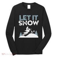 Snowbike Let It Snow Winter Mountain Adventure Long Sleeve Shirt thumb 0