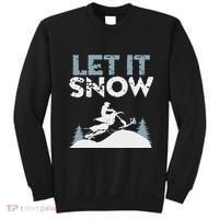 Snowbike Let It Snow Winter Mountain Adventure Sweatshirt thumb 0