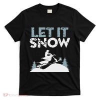 Snowbike Let It Snow Winter Mountain Adventure T-Shirt thumb 0