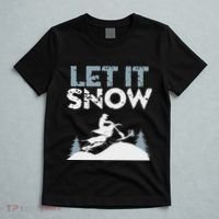 Snowbike Let It Snow Winter Mountain Adventure T-Shirt thumb 5