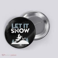 Snowbike Let It Snow Winter Mountain Adventure Button thumb 0