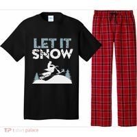 Snowbike Let It Snow Winter Mountain Adventure Pajama Set thumb 0