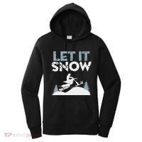 Snowbike Let It Snow Winter Mountain Adventure Women's Hoodie thumb 0