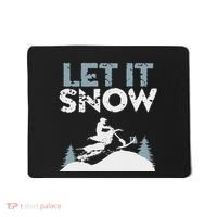 Snowbike Let It Snow Winter Mountain Adventure Mousepad thumb 0