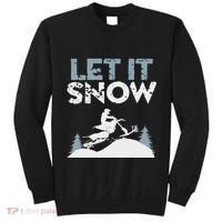 Snowbike Let It Snow Winter Mountain Adventure Tall Sweatshirt thumb 0