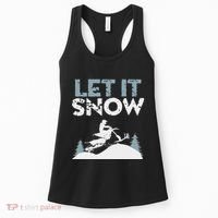 Snowbike Let It Snow Winter Mountain Adventure Women's Tank Top thumb 0