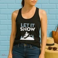 Snowbike Let It Snow Winter Mountain Adventure Women's Tank Top thumb 2