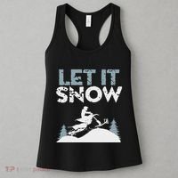 Snowbike Let It Snow Winter Mountain Adventure Women's Tank Top thumb 3