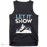 Snowbike Let It Snow Winter Mountain Adventure Tank Top thumb 0