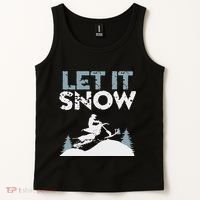 Snowbike Let It Snow Winter Mountain Adventure Tank Top thumb 2