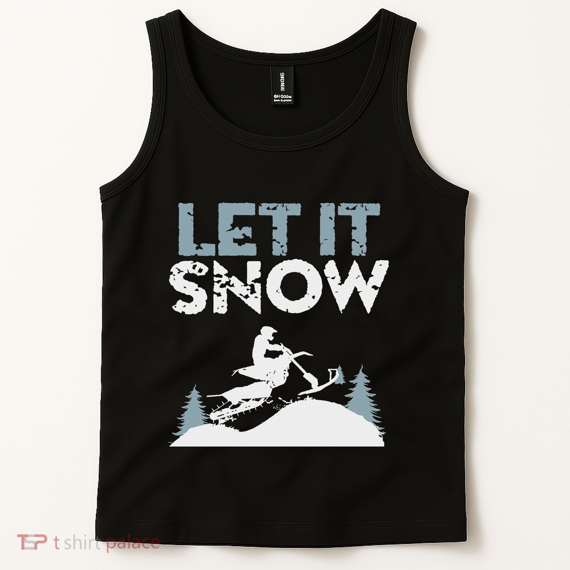 Snowbike Let It Snow Winter Mountain Adventure Tank Top