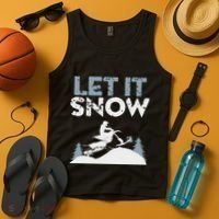 Snowbike Let It Snow Winter Mountain Adventure Tank Top thumb 4