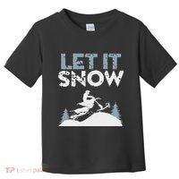 Snowbike Let It Snow Winter Mountain Adventure Toddler T-Shirt thumb 0