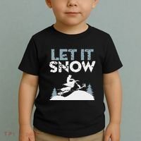 Snowbike Let It Snow Winter Mountain Adventure Toddler T-Shirt thumb 2