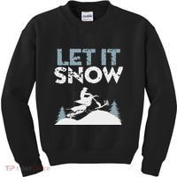 Snowbike Let It Snow Winter Mountain Adventure Kids Sweatshirt thumb 0