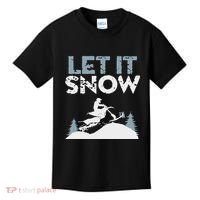 Snowbike Let It Snow Winter Mountain Adventure Kids T-Shirt thumb 0