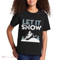 Snowbike Let It Snow Winter Mountain Adventure Kids T-Shirt thumb 2
