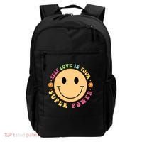 Self Love Is Your Super Power Smile Face Backpack thumb 0