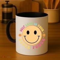 Self Love Is Your Super Power Smile Face Coffee Mug thumb 4