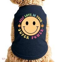 Self Love Is Your Super Power Smile Face Doggie Tank thumb 0