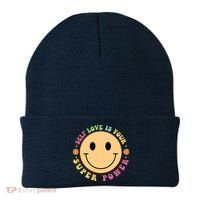 Self Love Is Your Super Power Smile Face Beanie thumb 0