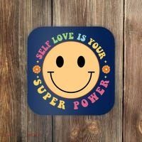 Self Love Is Your Super Power Smile Face Coaster thumb 0
