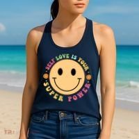 Self Love Is Your Super Power Smile Face Women's Tank Top thumb 2