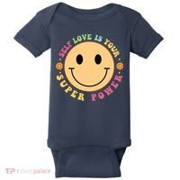 Self Love Is Your Super Power Smile Face Baby Bodysuit thumb 0