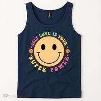 Self Love Is Your Super Power Smile Face Tank Top thumb 2