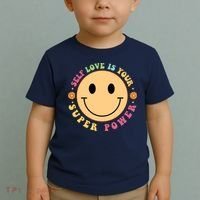 Self Love Is Your Super Power Smile Face Toddler T-Shirt thumb 2