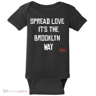 Spread Love Its The Brooklyn Way Funny Baby Bodysuit