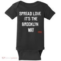 Spread Love Its The Brooklyn Way Funny Baby Bodysuit thumb 0