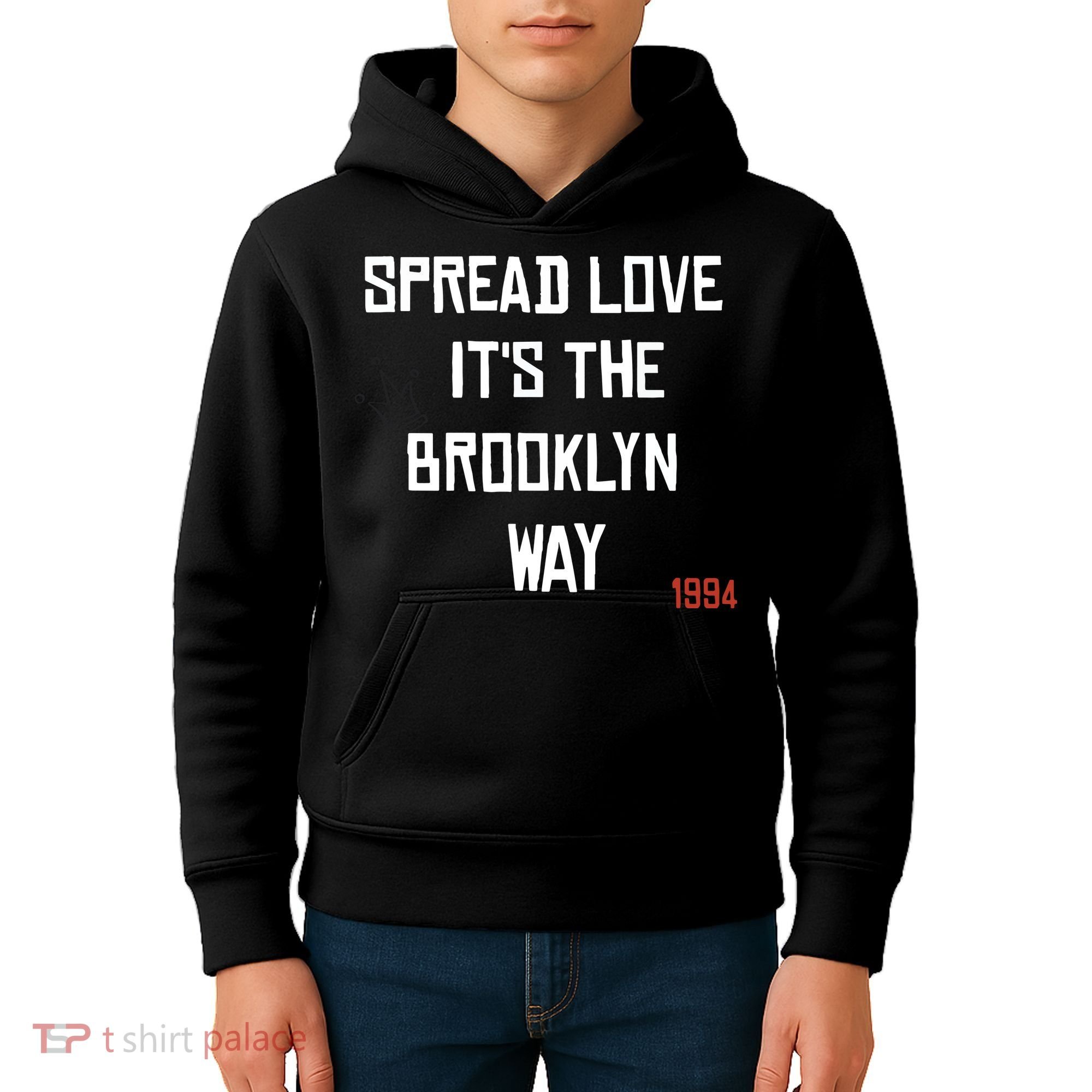 Spread Love Its The Brooklyn Way Funny Kids Hoodie