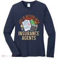 Saying Life Is Better With Insurance Agents Job Profession Women's Long Sleeve Shirt thumb 0