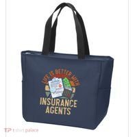 Saying Life Is Better With Insurance Agents Job Profession Tote Bag thumb 3