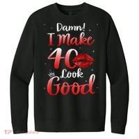 Sexy Lips I Make 40 Look Good 40th Birthday Gifts V.I.T. Fleece Crew Sweatshirt thumb 0