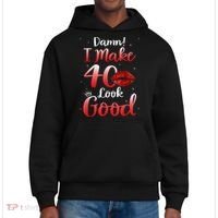 Sexy Lips I Make 40 Look Good 40th Birthday Gifts District V.I.T. Heavyweight Hoodie thumb 0