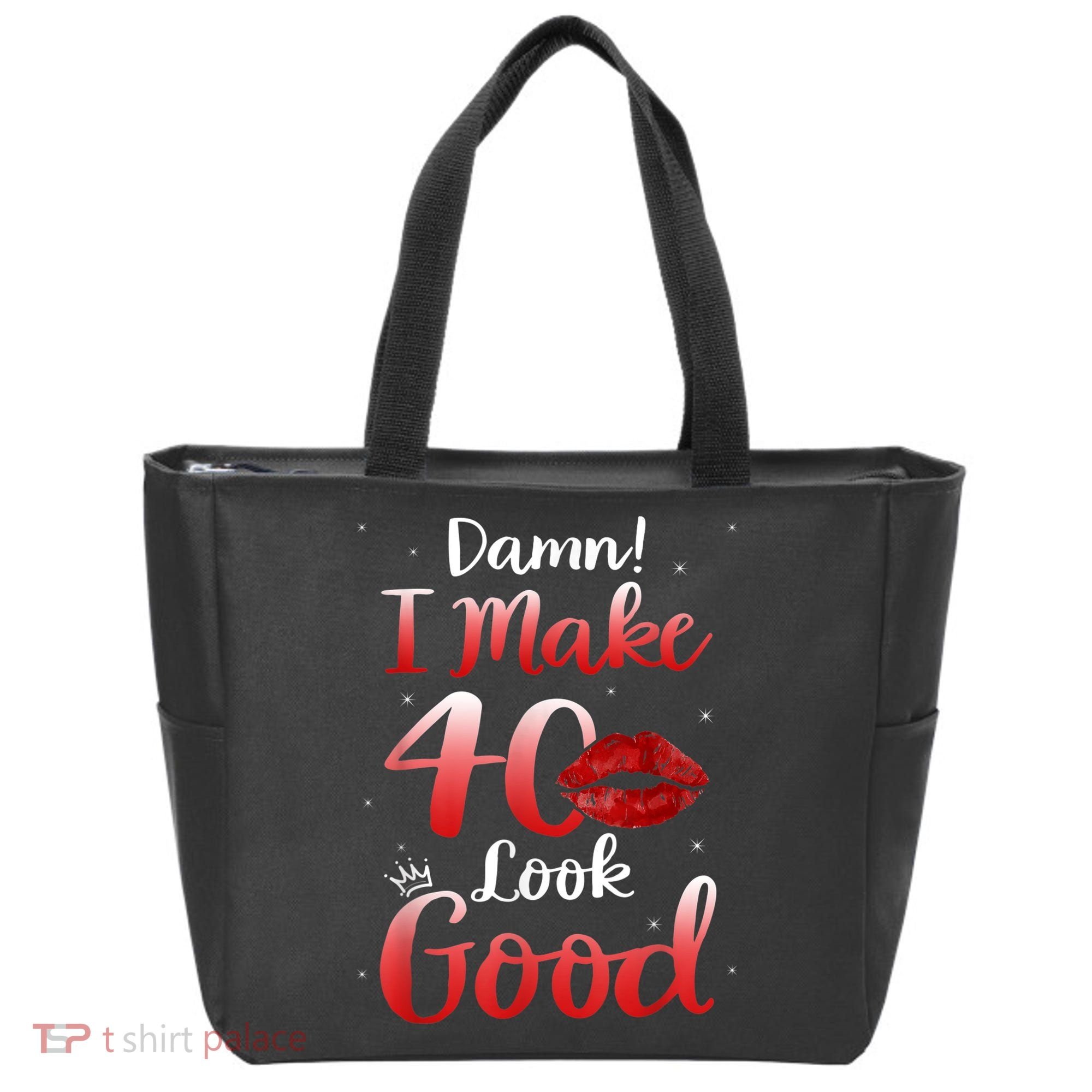 Sexy Lips I Make 40 Look Good 40th Birthday Gifts Tote Bag