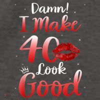 Sexy Lips I Make 40 Look Good 40th Birthday Gifts Vector Backpack thumb 2
