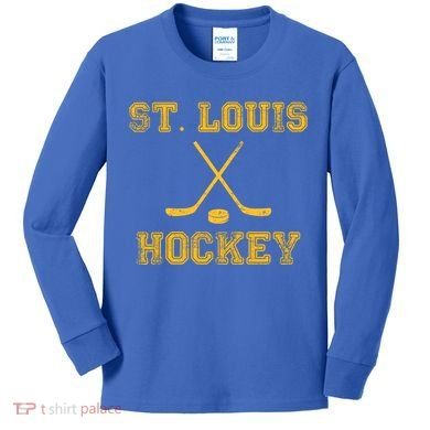 St Louis Ice Hockey Sticks State Outile Stl Gift Kids Long Sleeve Shirt