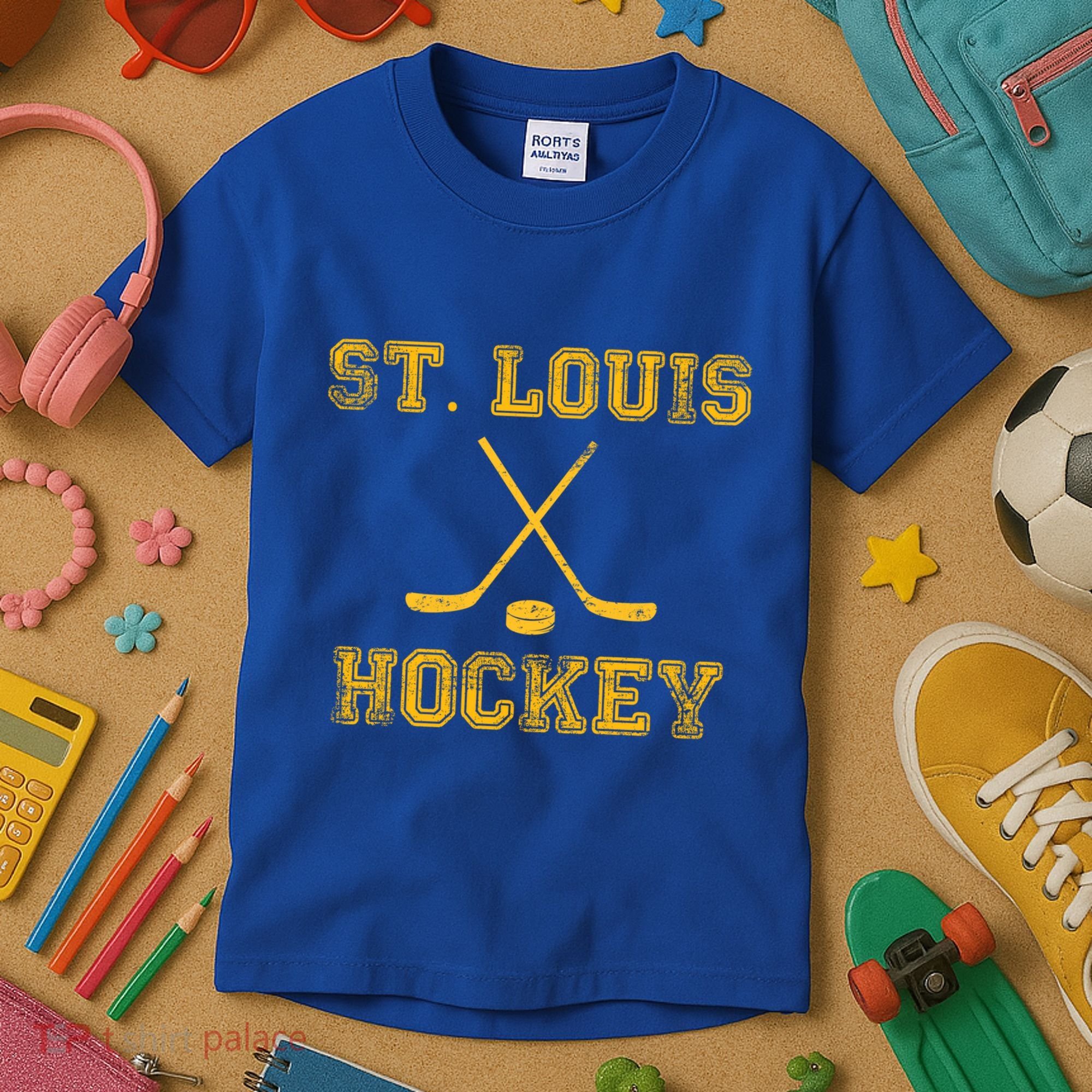 St Louis Ice Hockey Sticks State Outile Stl Gift Kids T-Shirt