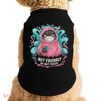Sarcastic Loner Introvert Clothing Not Friendly Do Not Touch Doggie Tank thumb 0