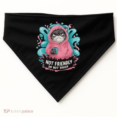 Sarcastic Loner Introvert Clothing Not Friendly Do Not Touch USA-Made Doggie Bandana
