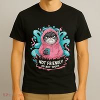 Sarcastic Loner Introvert Clothing Not Friendly Do Not Touch T-Shirt thumb 3