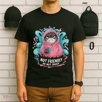 Sarcastic Loner Introvert Clothing Not Friendly Do Not Touch T-Shirt thumb 6