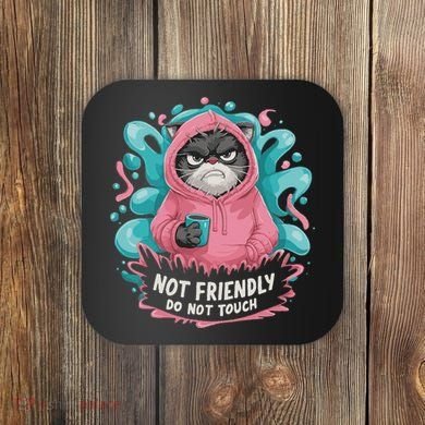 Sarcastic Loner Introvert Clothing Not Friendly Do Not Touch Coaster