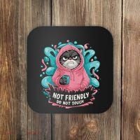 Sarcastic Loner Introvert Clothing Not Friendly Do Not Touch Coaster thumb 0